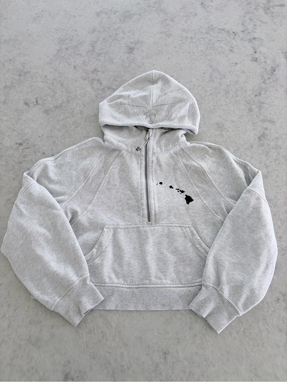 Lululemon Hawaii Scuba Oversized Half-Zip Hoodie in Gray - Size XS/S